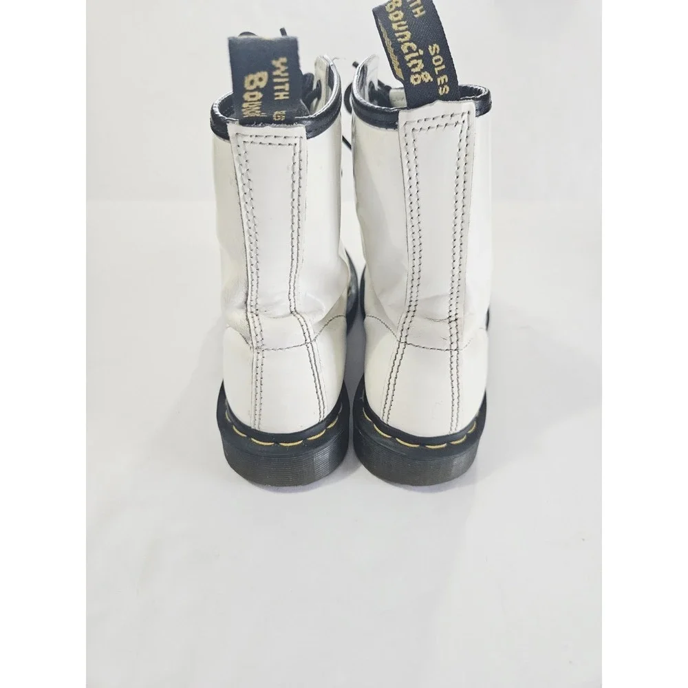 Dr Martens Boots Leather Boot Platform White Smooth Women‎ Size 7